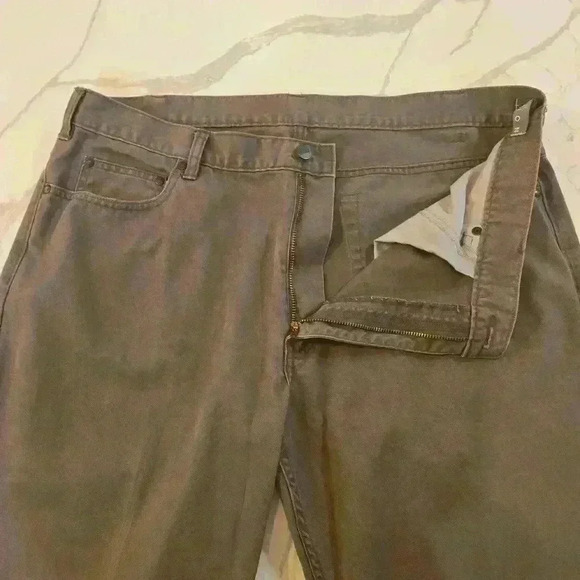 Kenneth Cole Mens Straight Leg Relaxed Fit Cotton Jeans Taupe Size 38W - Picture 6 of 9